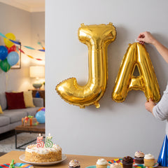 Gold Foil Letter "J" Balloon - Air Filled
