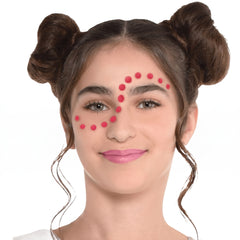 Vibrant Red Face Makeup for Team Spirit