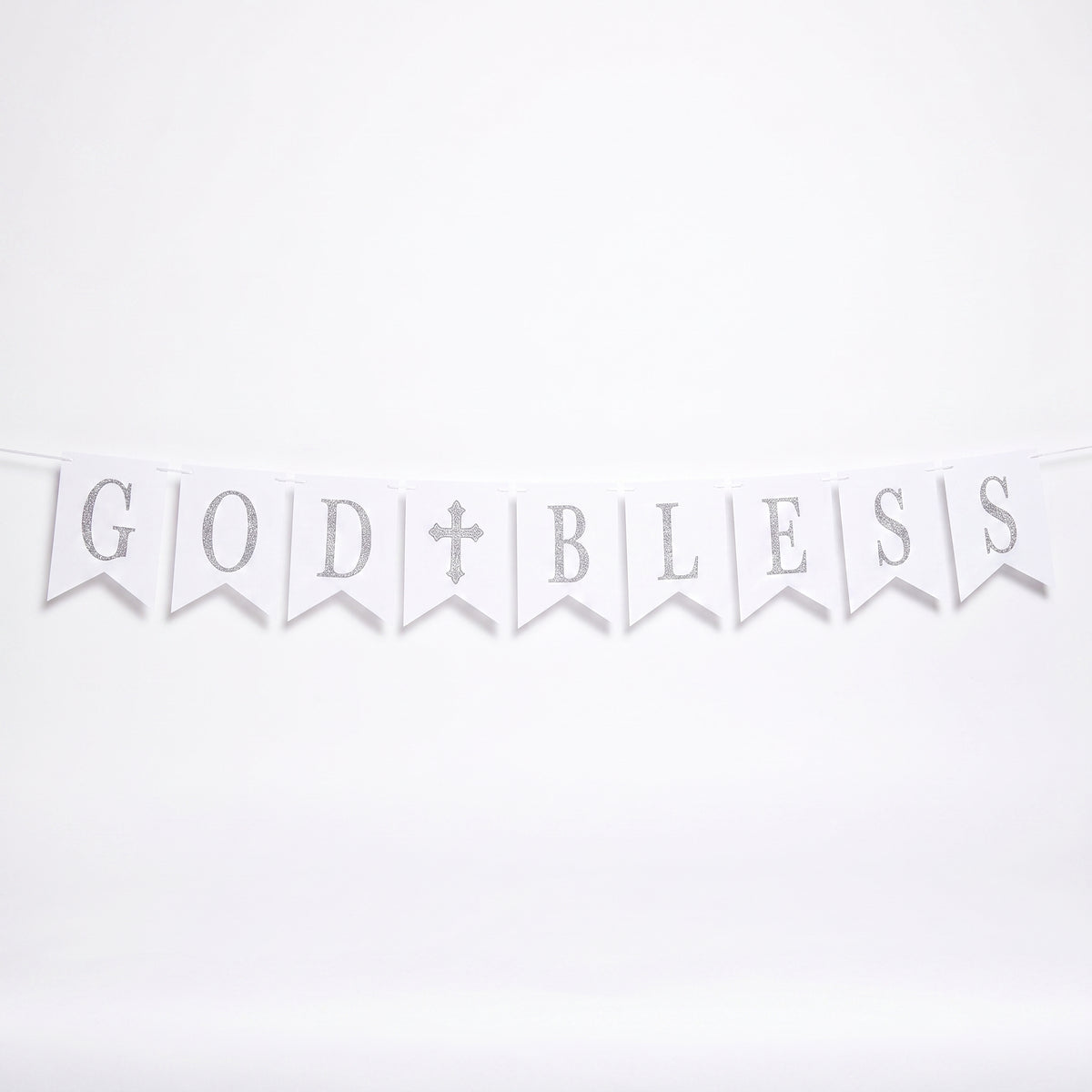 God Bless Religious Pennant Banner Decoration