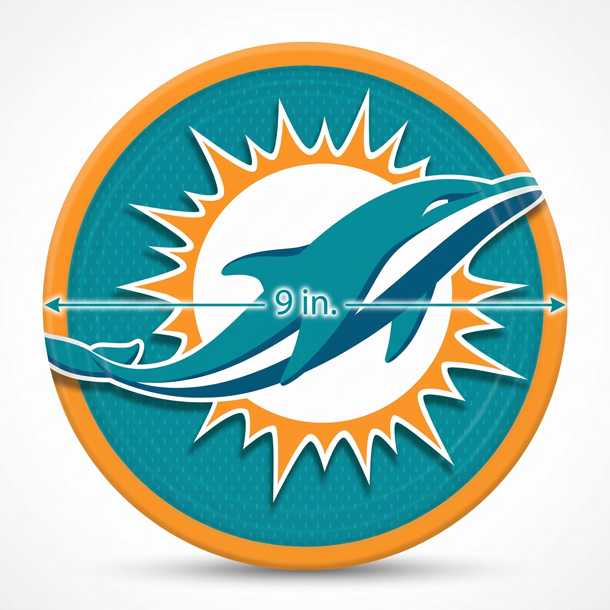 Miami Dolphins 9" Round Paper Plates