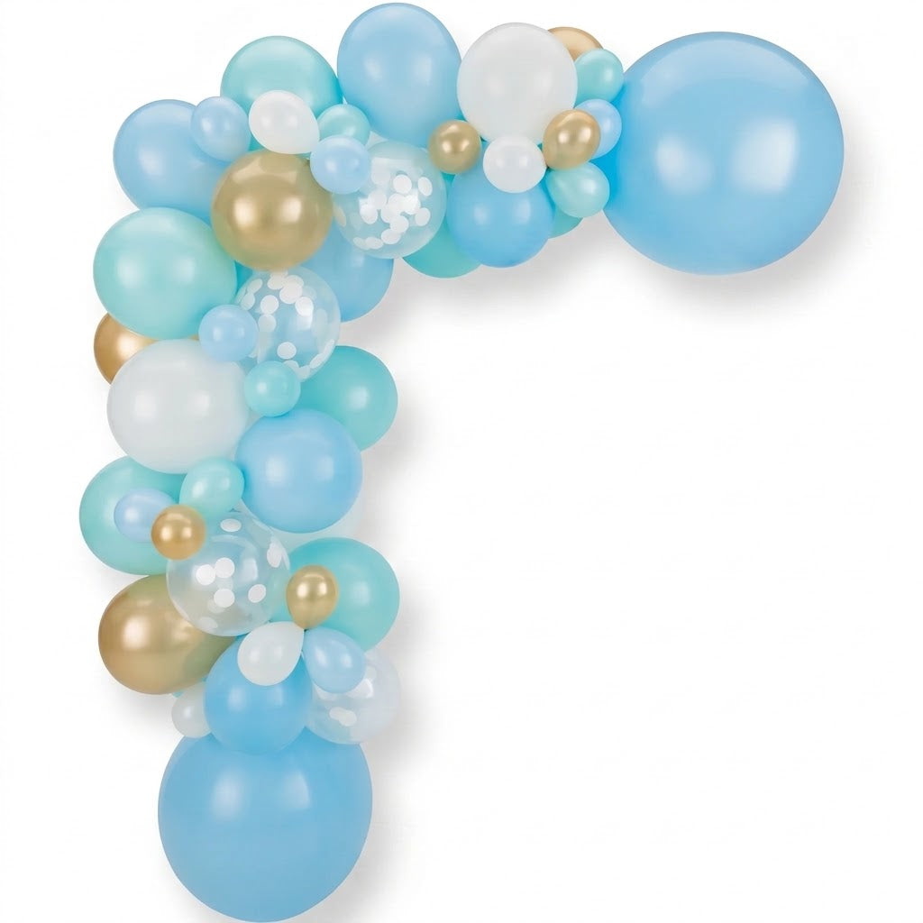 Pastel Blue Balloon Garland Kit - Elegant Decor for Any Occasion