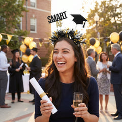 Graduation "Smart AF" Headband with Cap Design
