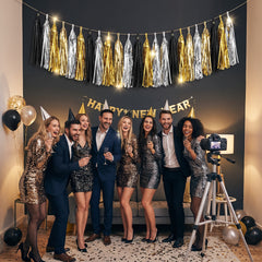 New Year's Eve Metallic Tassel Garland