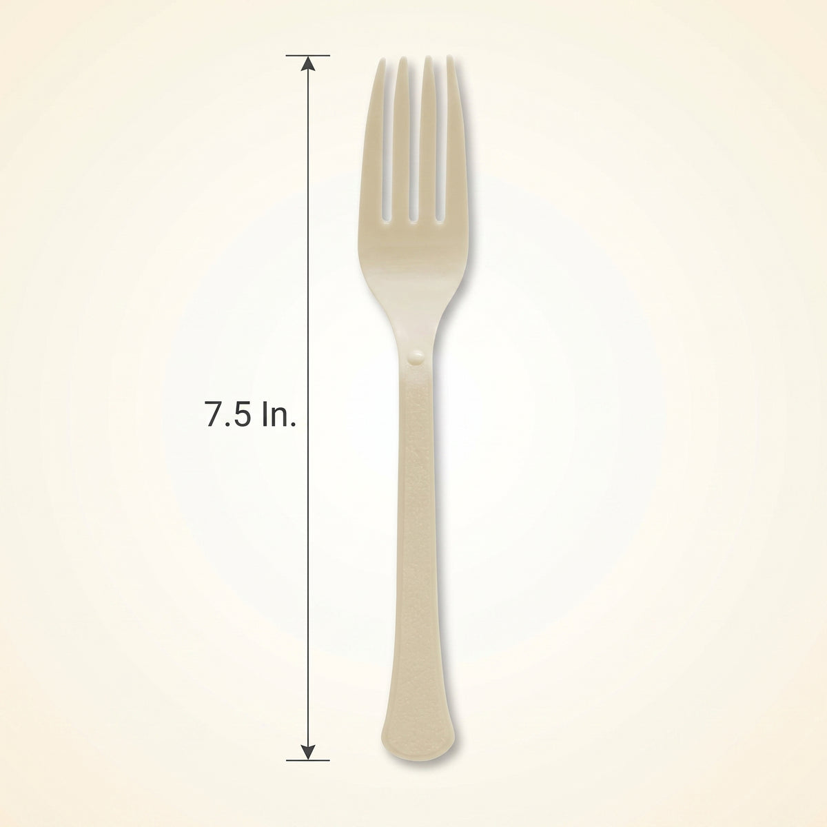 Vanilla Creme Heavyweight Plastic Forks - 7.5 in.