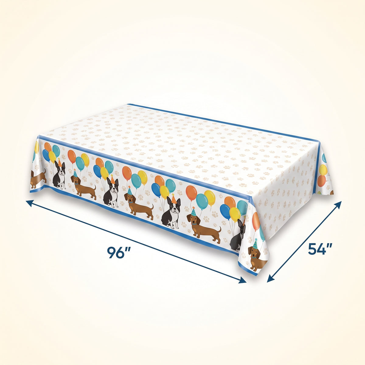 Playful Pups Plastic Table Cover