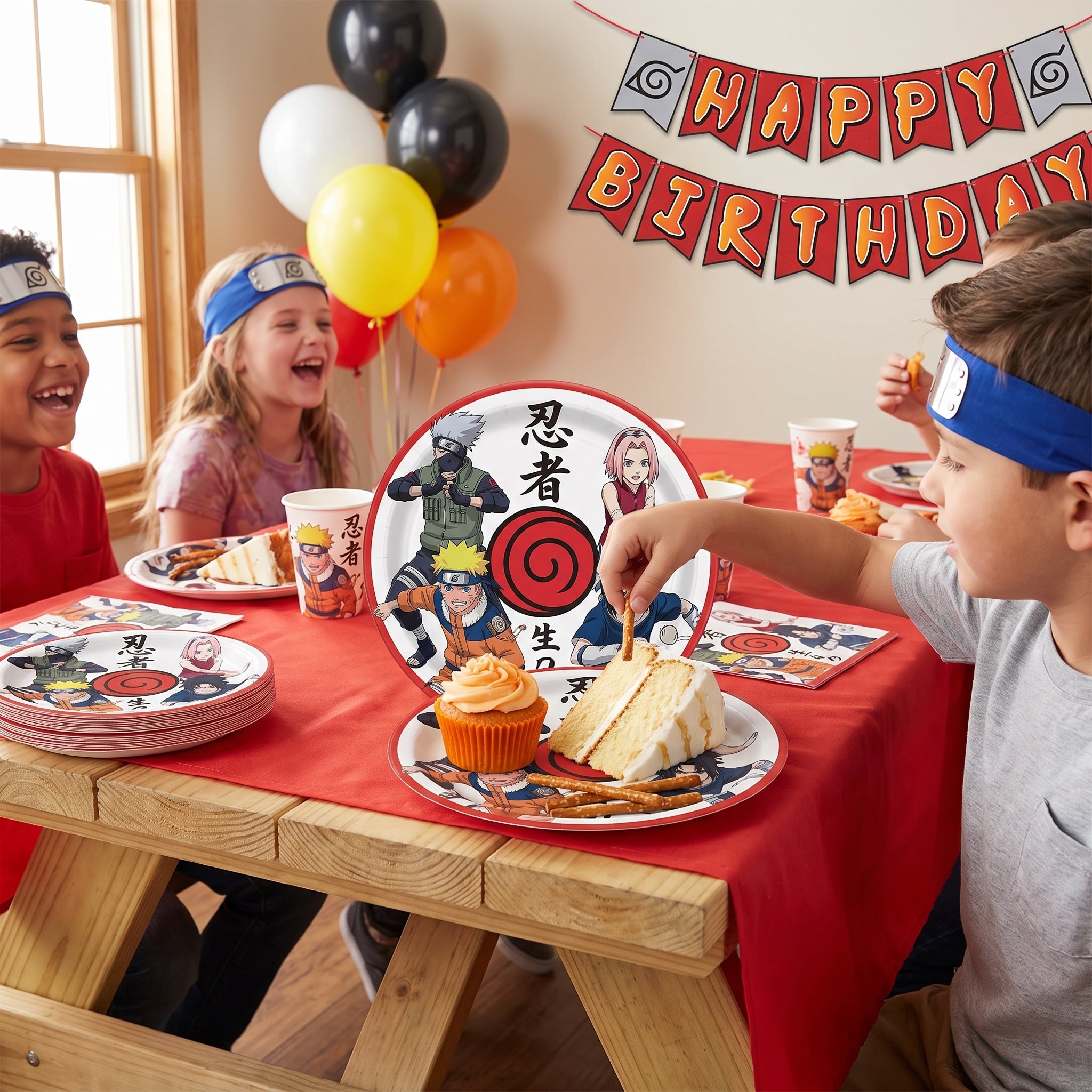 Naruto 9-Inch Round Paper Plates, 8 Pack