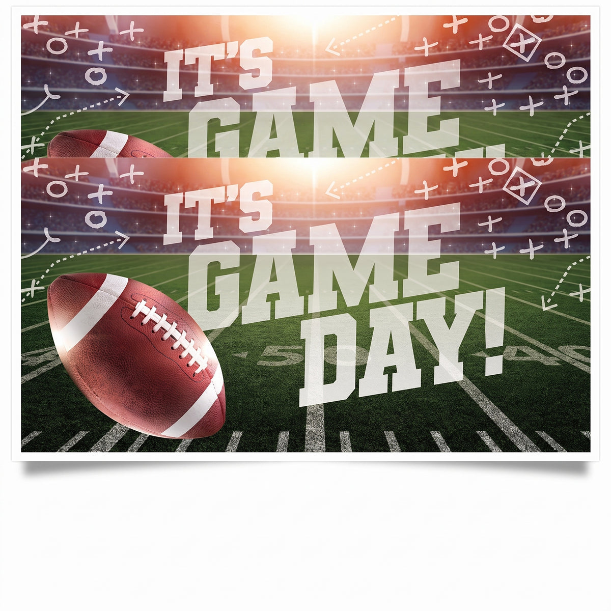 Large Horizontal "It's Game Day!" Football Banner