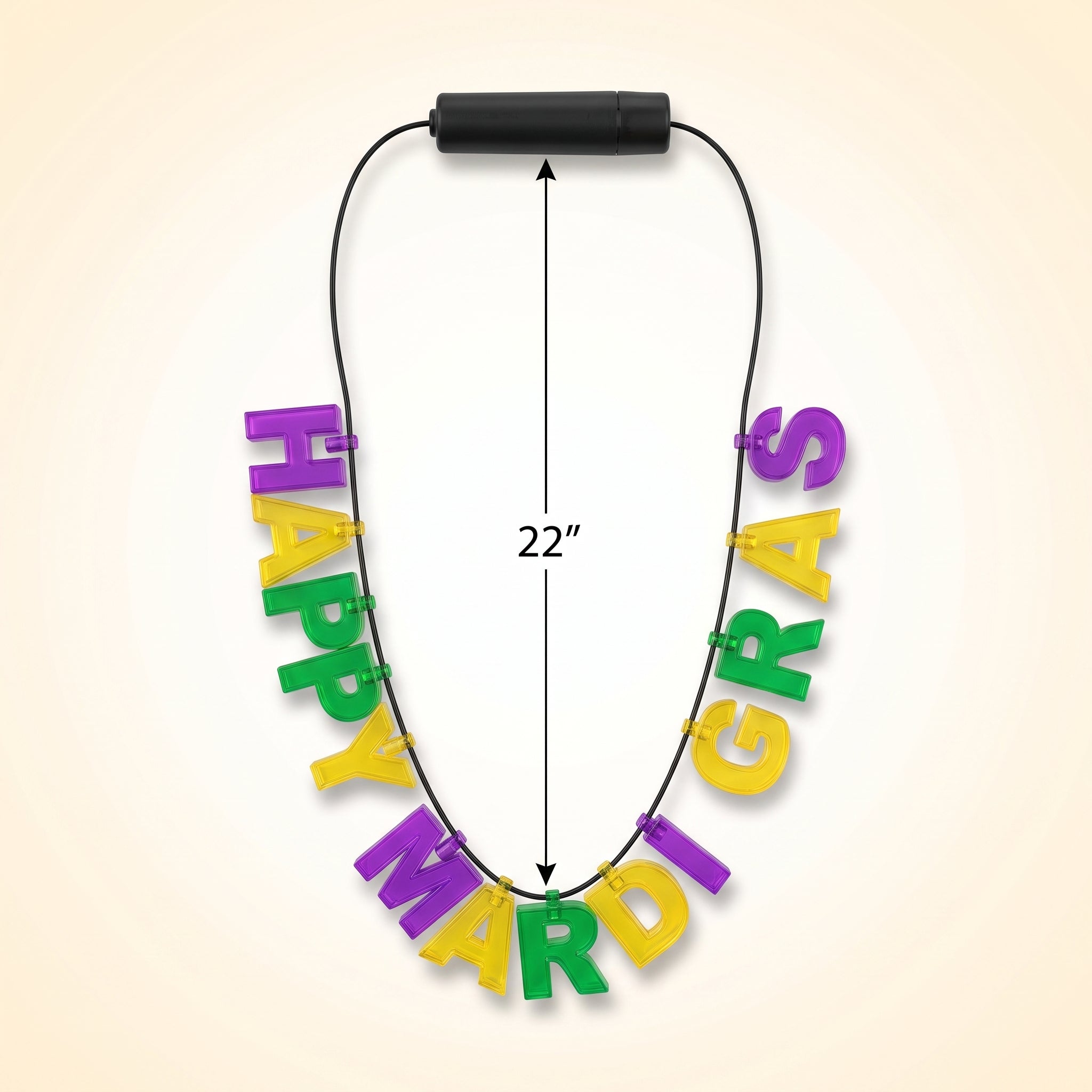 Mardi Gras Light-Up Masquerade Necklace Choker