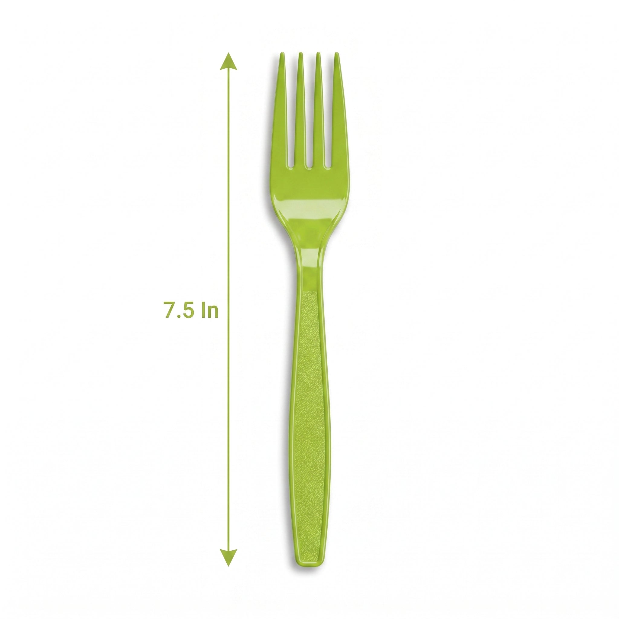 Kiwi Green Plastic Forks - 7.5 in. - 20 Pack