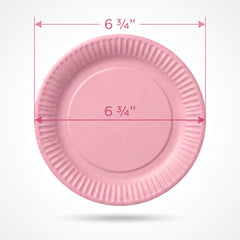 New Pink 6.75" Round Paper Plates - 20 Pack