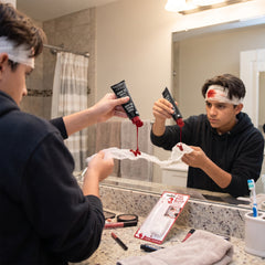 Halloween Fake Blood and Gauze Makeup Kit (1 oz)