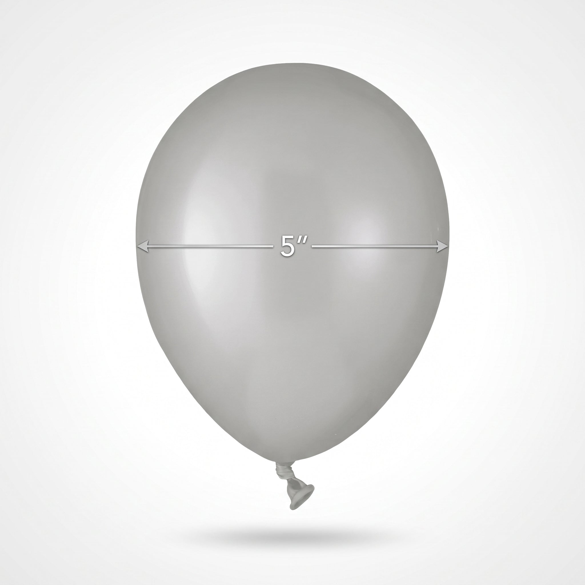 Premium 5" Silver Latex Balloons - 50 Count