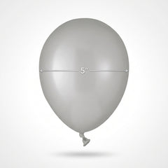 Premium 5" Silver Latex Balloons - 50 Count