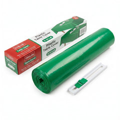 Festive Green Plastic Table Cover Roll with Cutter - 54 x 126 ft