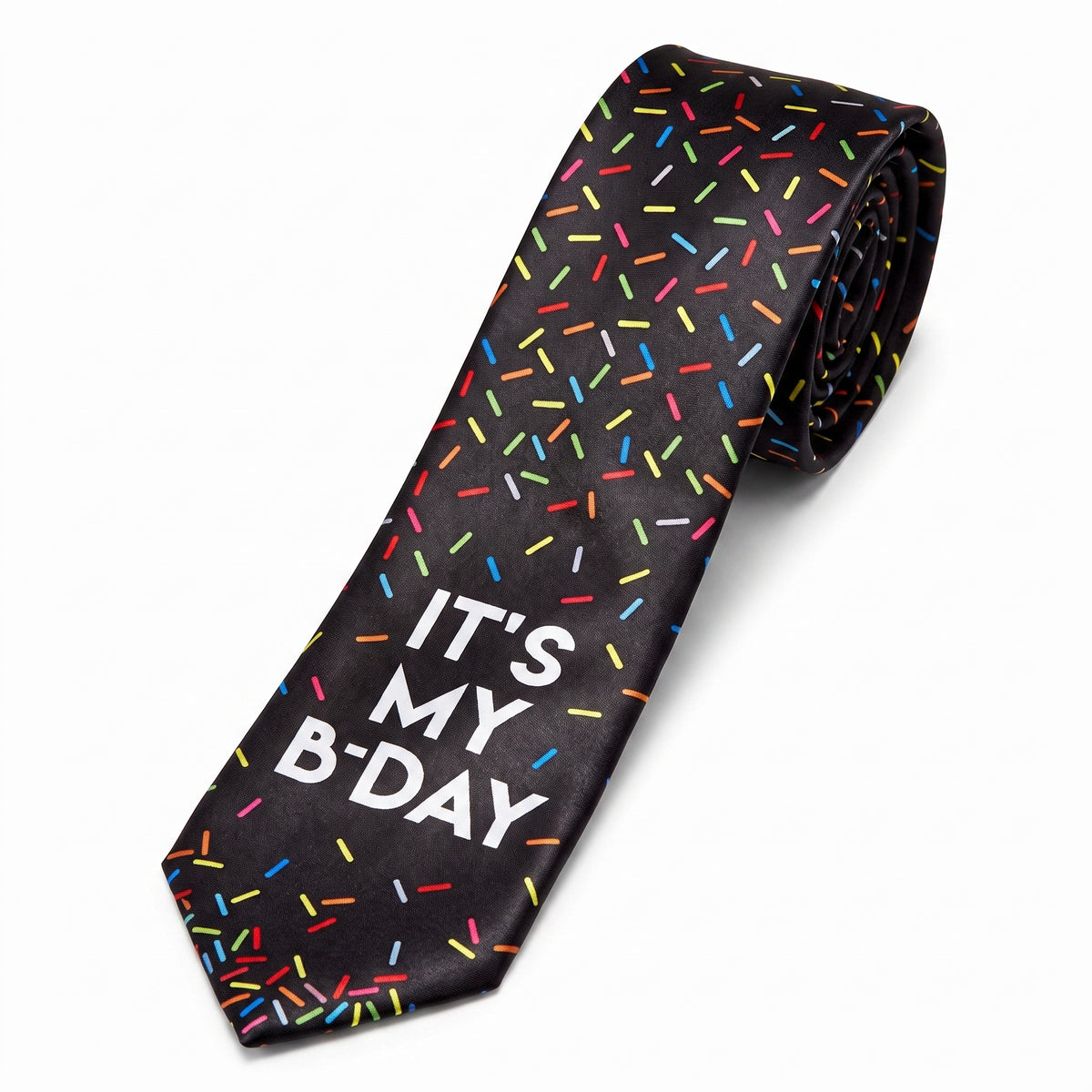 "It's My B-Day" Multicolor Sprinkle Necktie