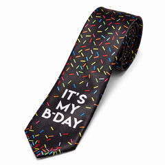 "It's My B-Day" Multicolor Sprinkle Necktie