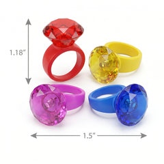 Multi-Colored LED Diamond Light-Up Rings
