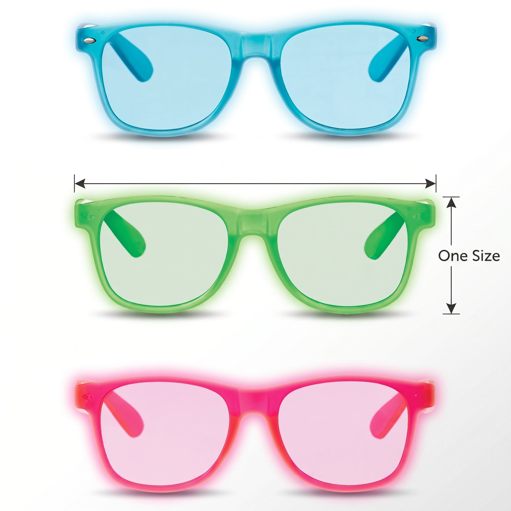 Glow-in-the-Dark Summer Sunglasses, 6-Pack