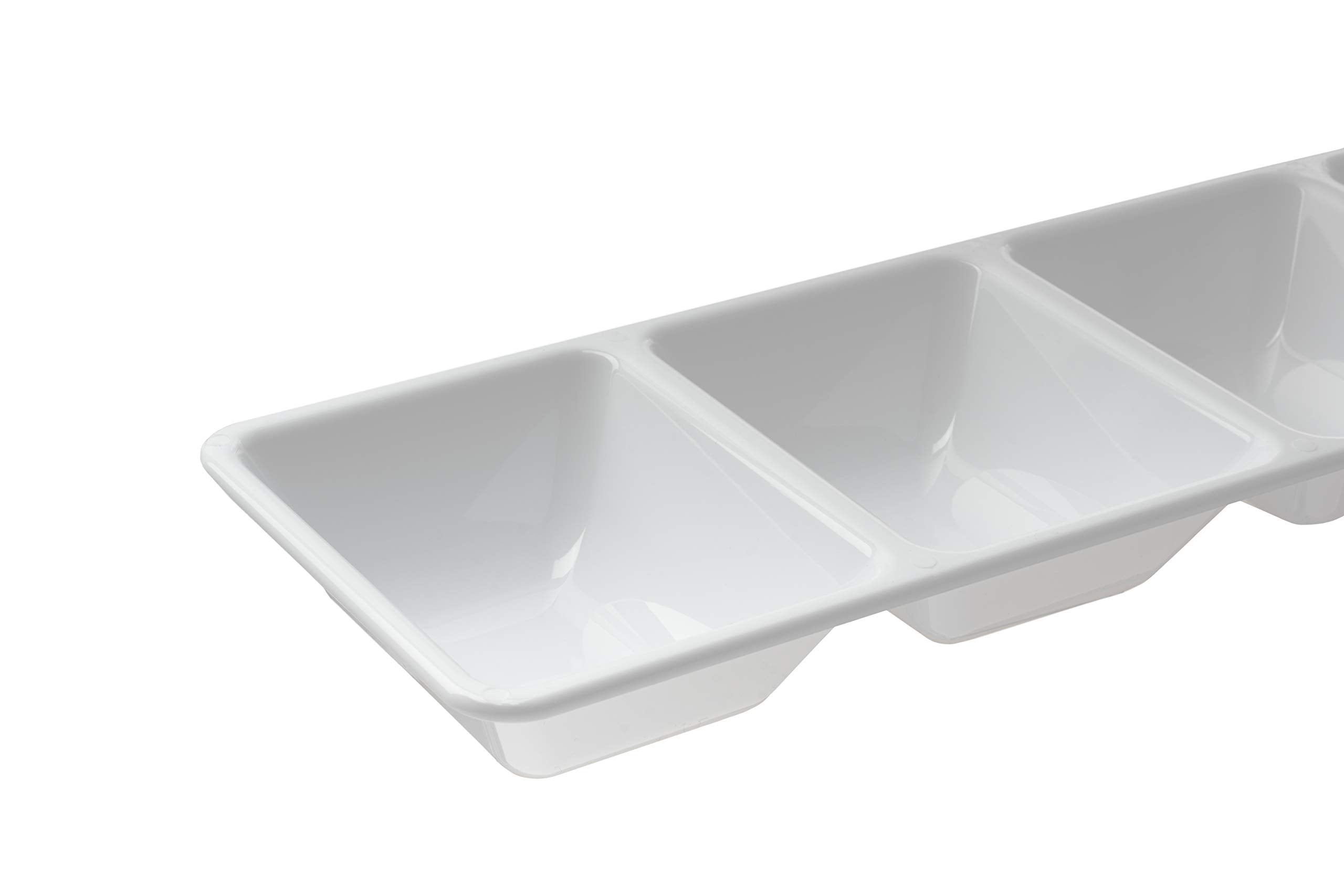 4 Compartment Tray | White