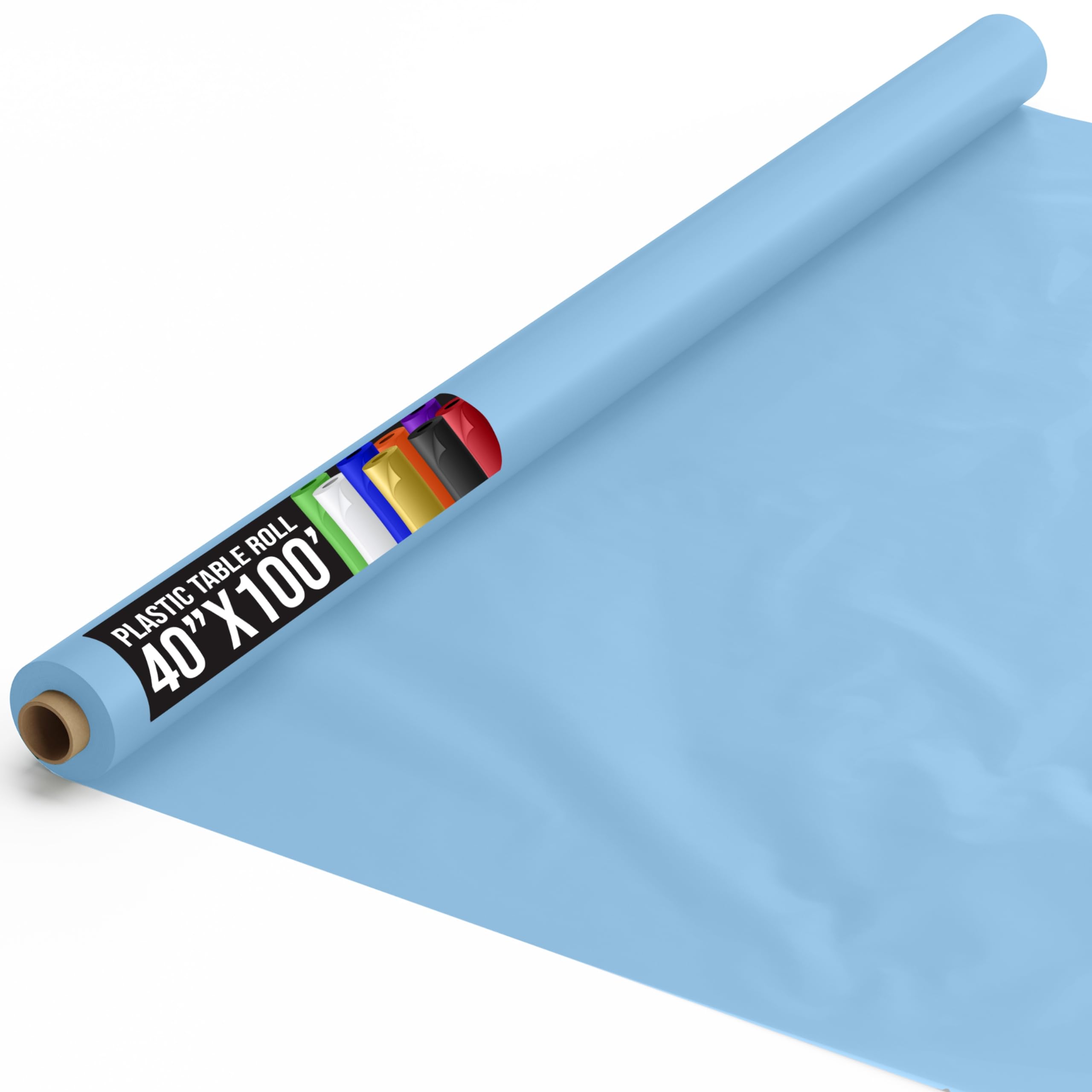 40 In. x 100 Ft. Light Blue Table Roll