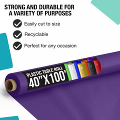 40 In. x 100 Ft. Purple Table Roll