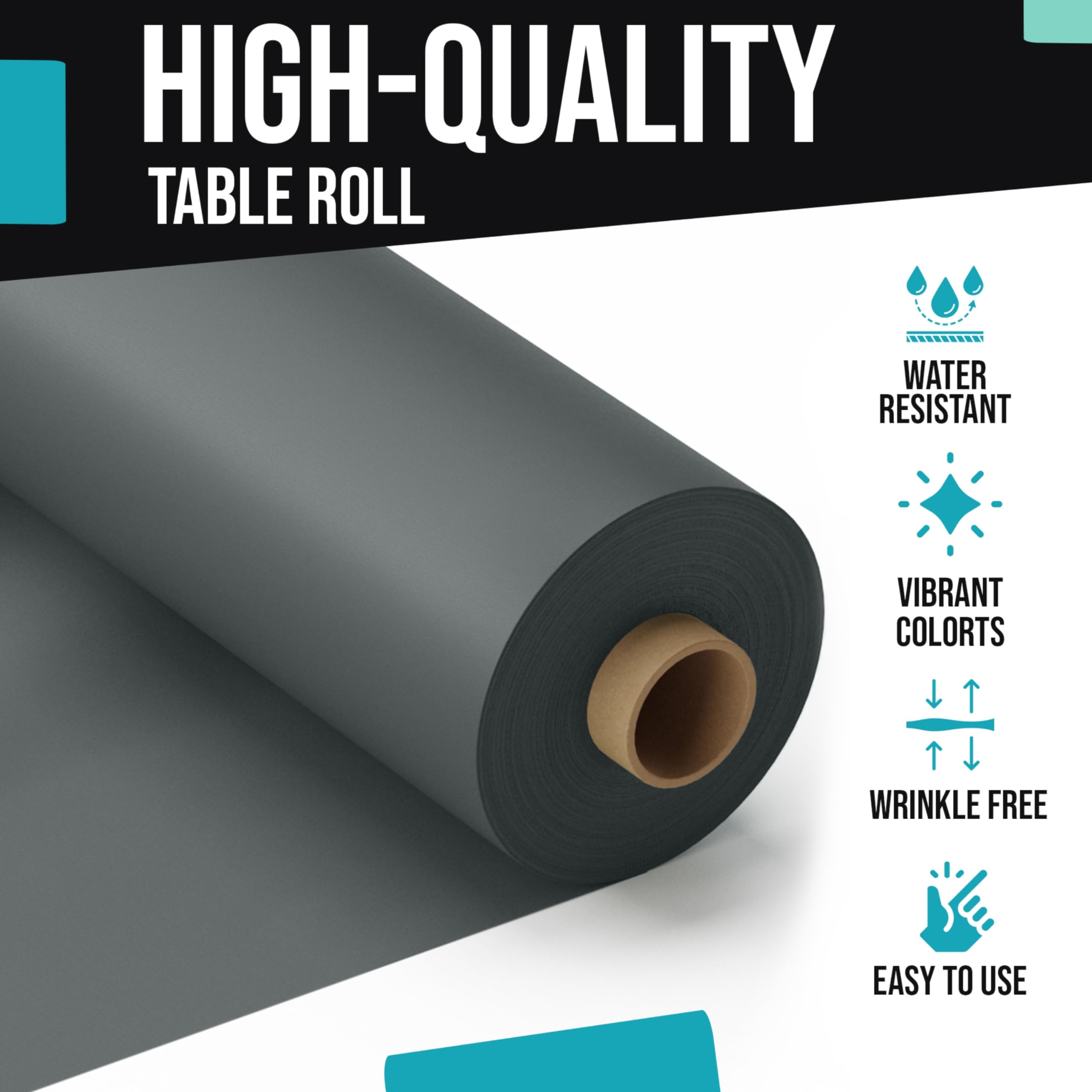 40 In. x 100 Ft. Silver Table Roll | Case of 6