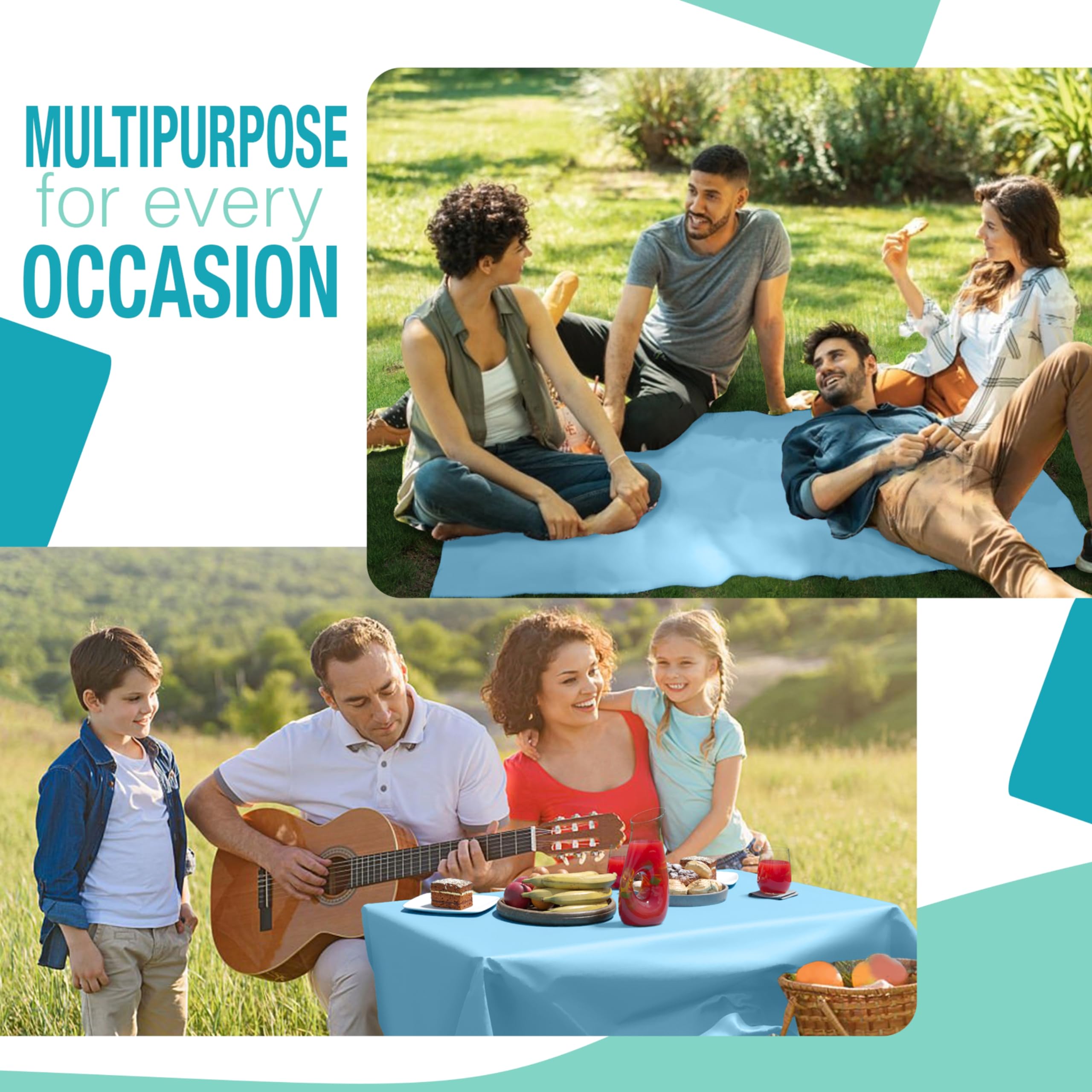 Unleashed - 40 In. x 100 Ft. Sky Blue Table Roll