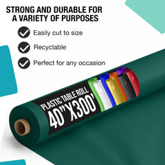 40 In. x 300 Ft. Premium Dark Green Table Roll