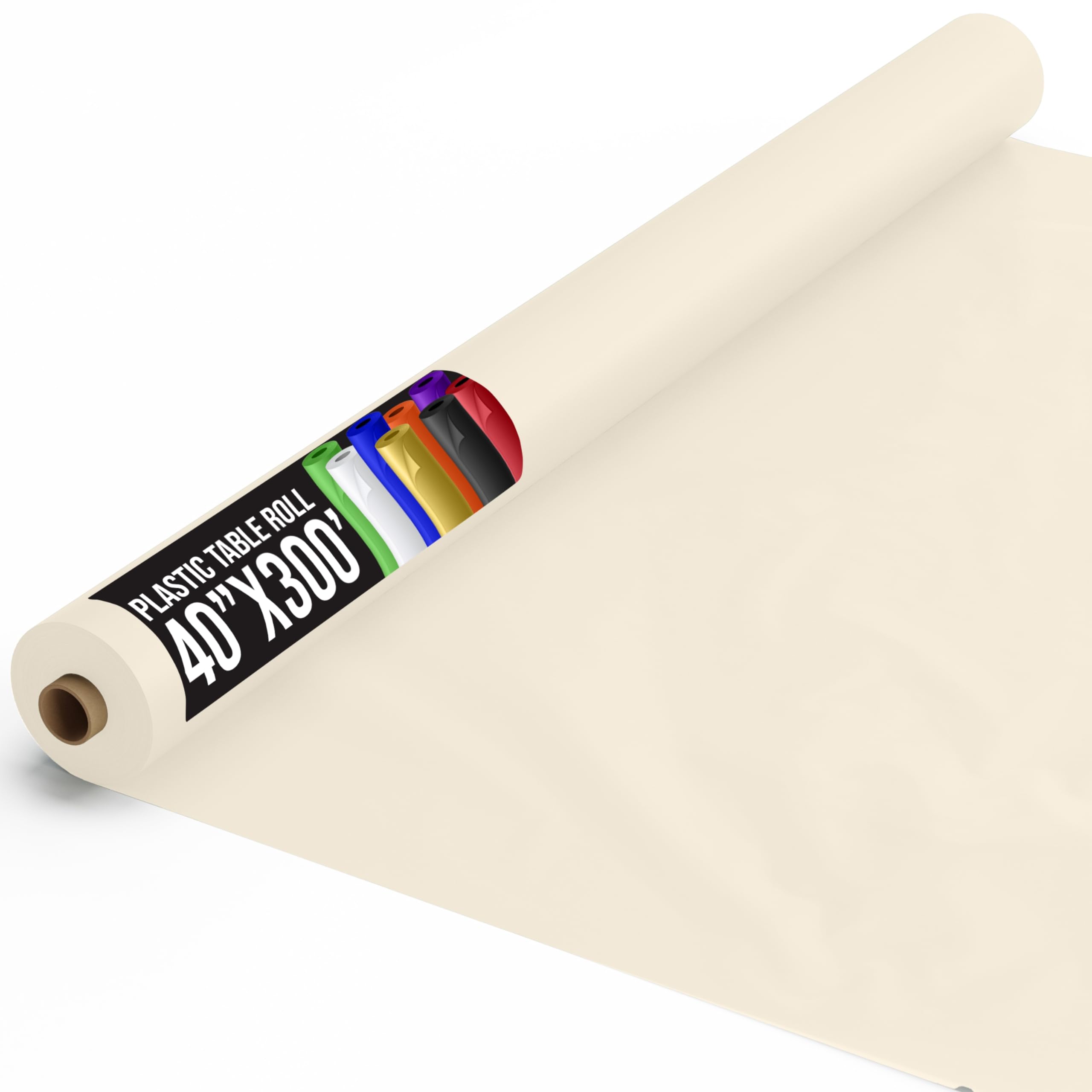 40 In. x 300 Ft. Premium Ivory Table Roll