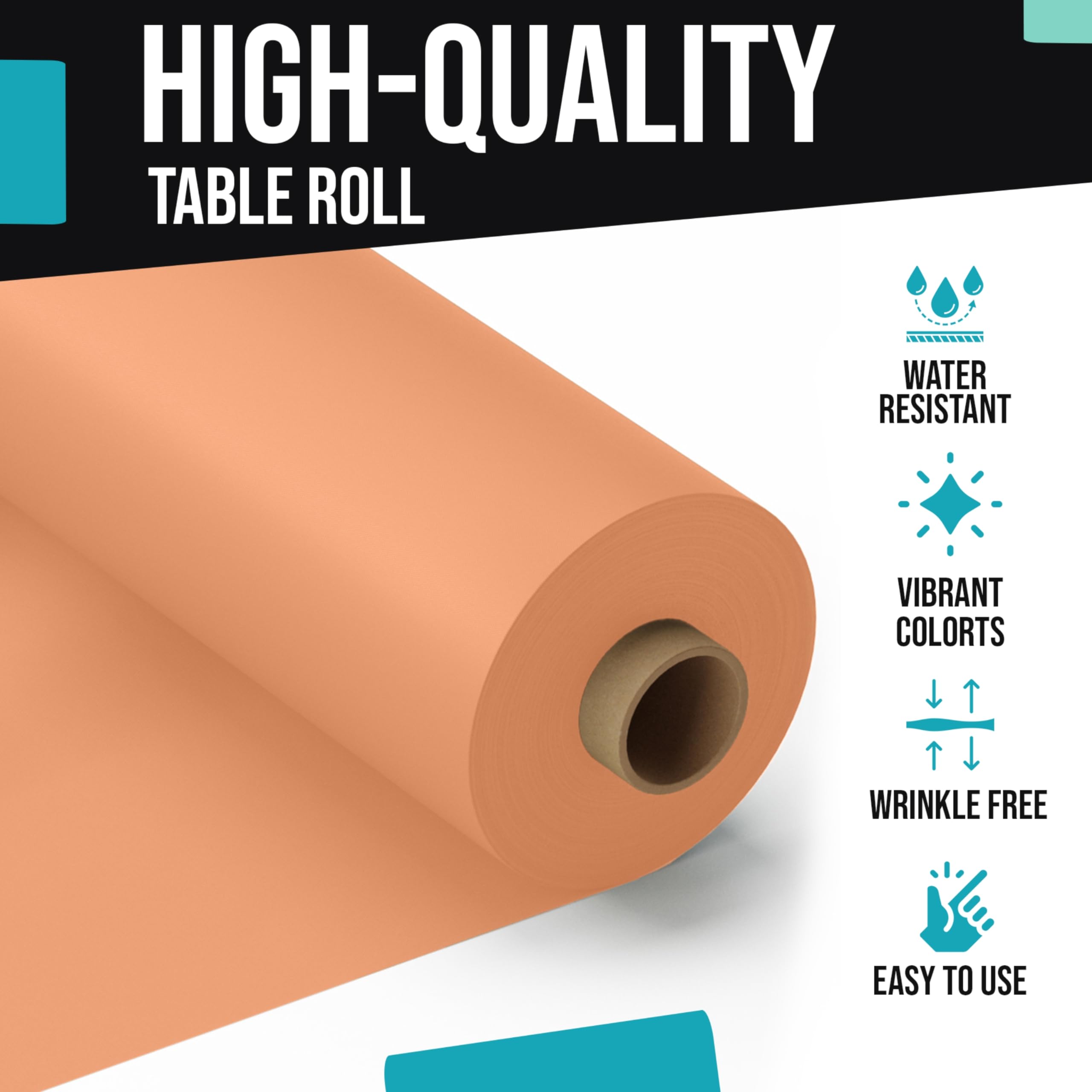 40 In. x 300 Ft. Premium Peach Table Roll