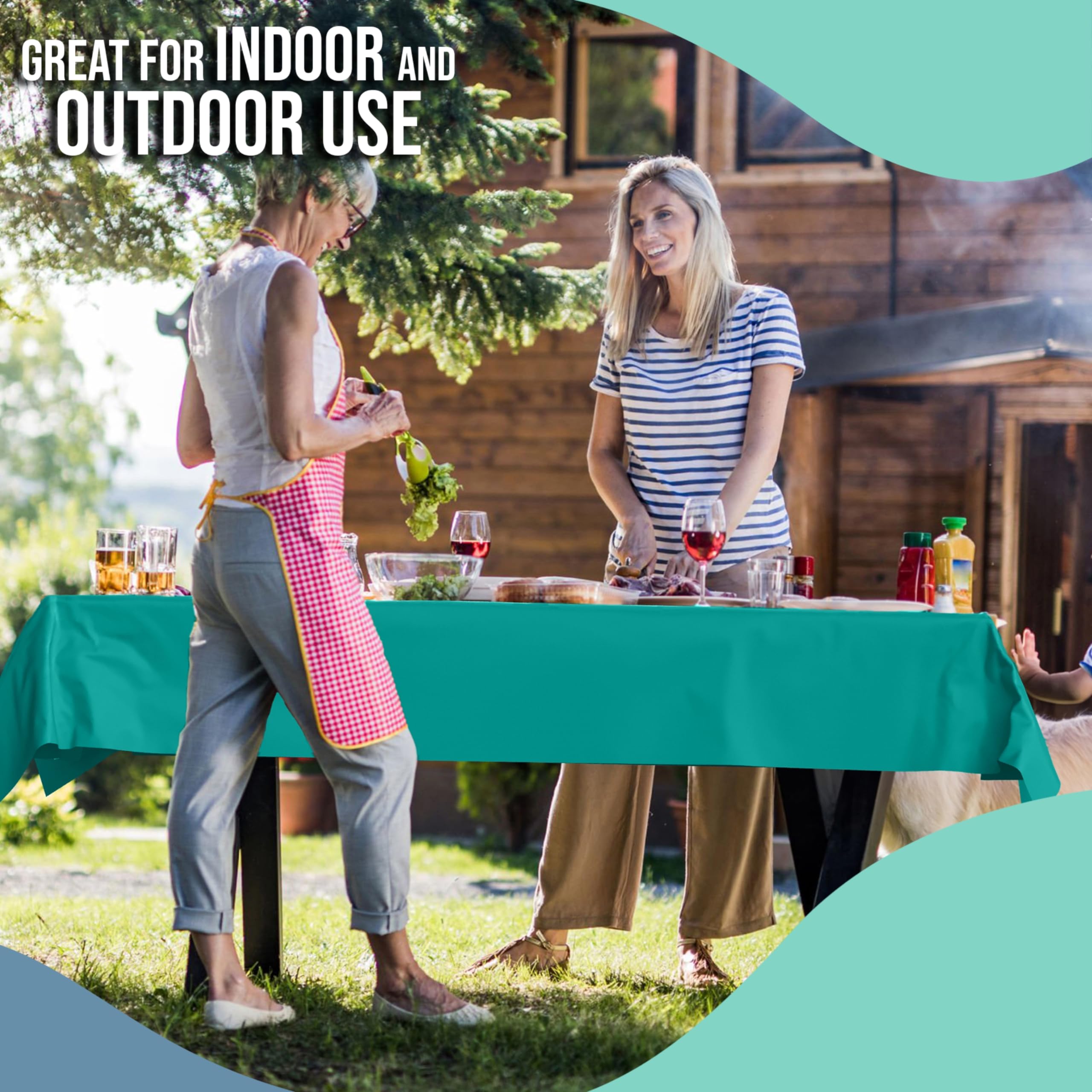 Unleashed - 40 In. x 100 Ft. Teal Table Roll