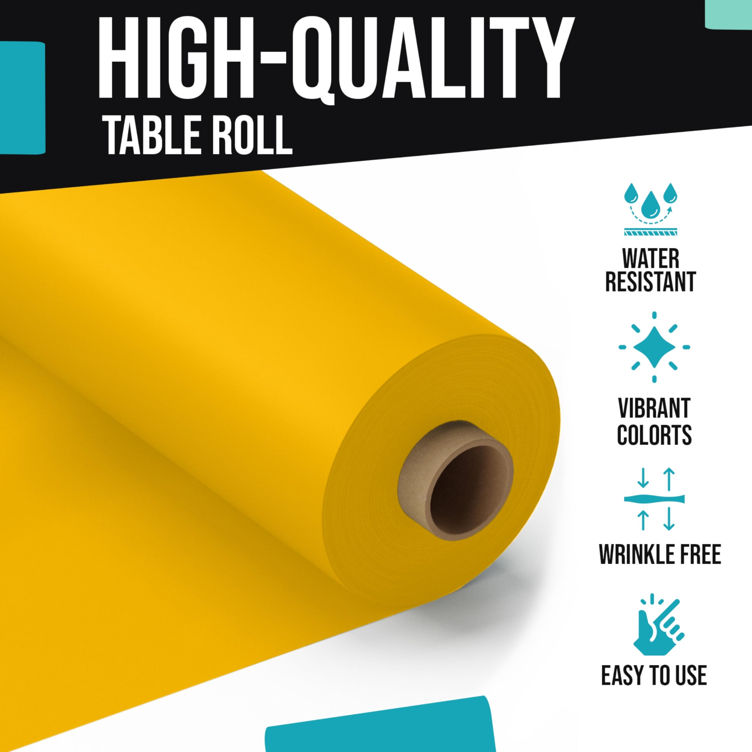 Unleashed - 40 In. x 300 Ft. Premium Yellow Table Roll