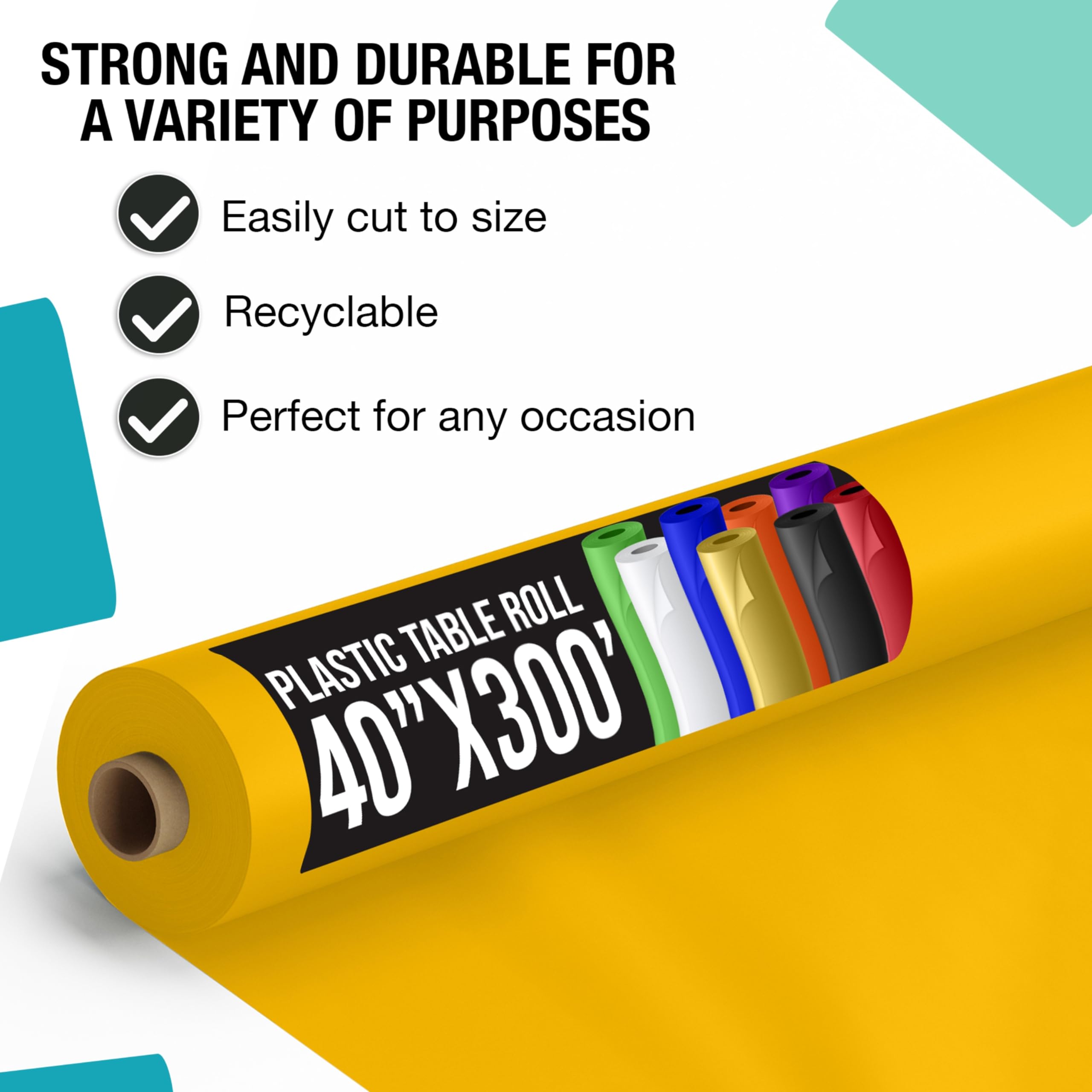40 In. x 300 Ft. Premium Yellow Table Roll