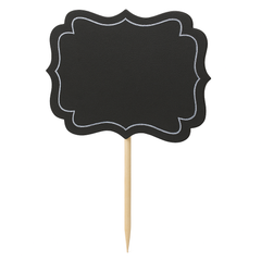Customizable Chalkboard Label Picks - 24 Pack