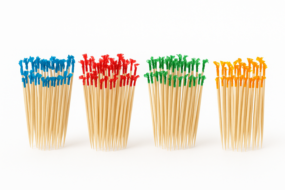 Colorful Frill Cocktail Picks - Pack of 100