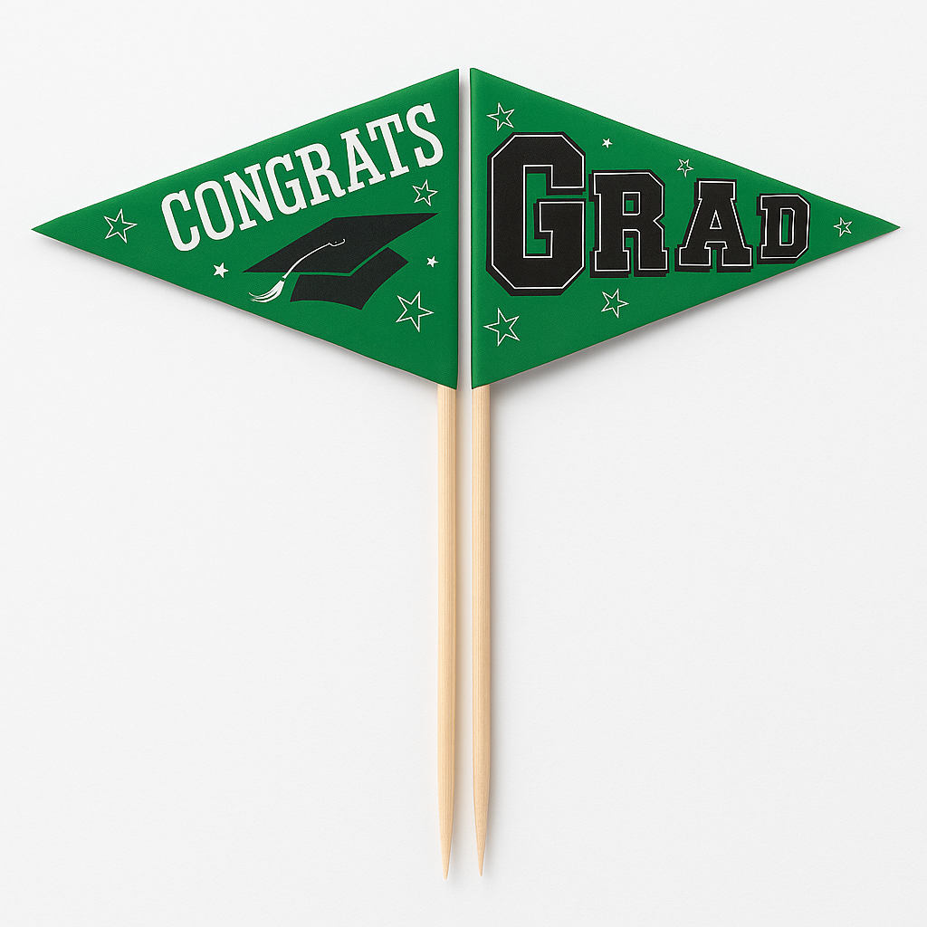 Festive Green Graduation Party Picks