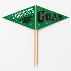 Festive Green Graduation Party Picks