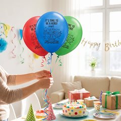 PJ Masks "It‚Äôs Time to be a Hero" Latex Balloons - 12", 6 Pack