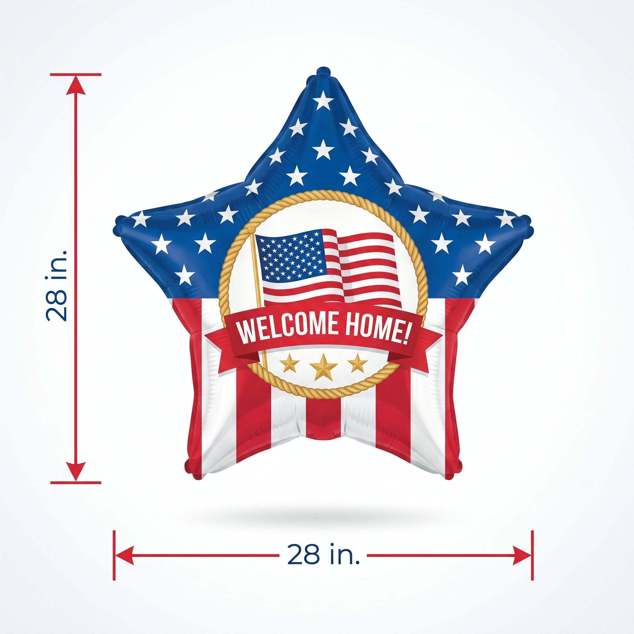 Giant Patriotic Welcome Home Star Balloon