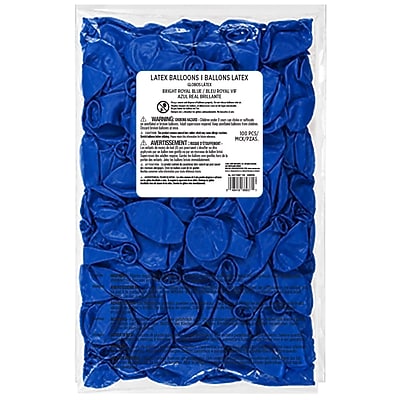 Bulk Bright Royal Blue Latex Balloons - 12" | 100 Count
