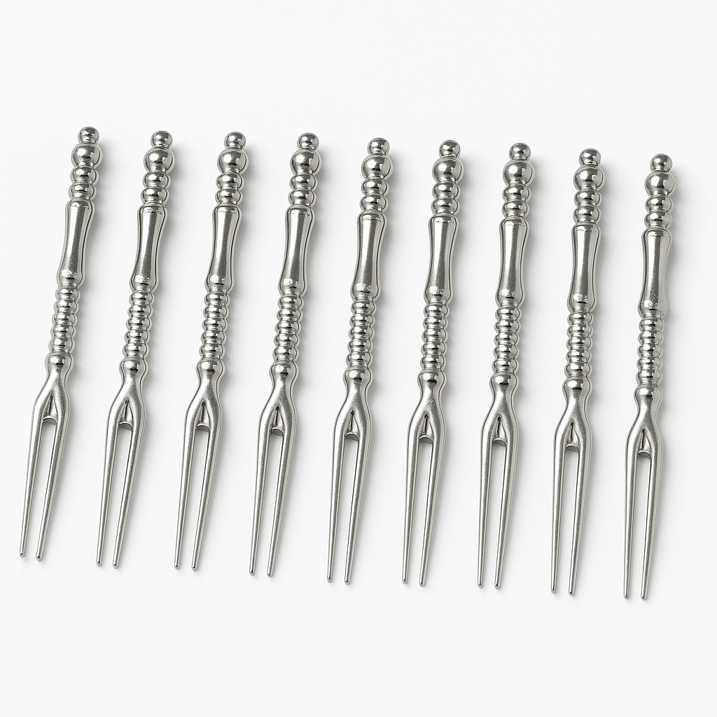 Silver Mini Cocktail Fork Picks