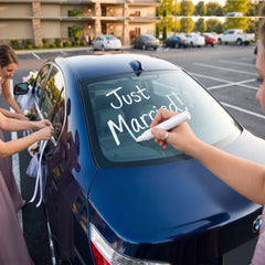 White Wedding Window Marker for Getaway Car Decorations
