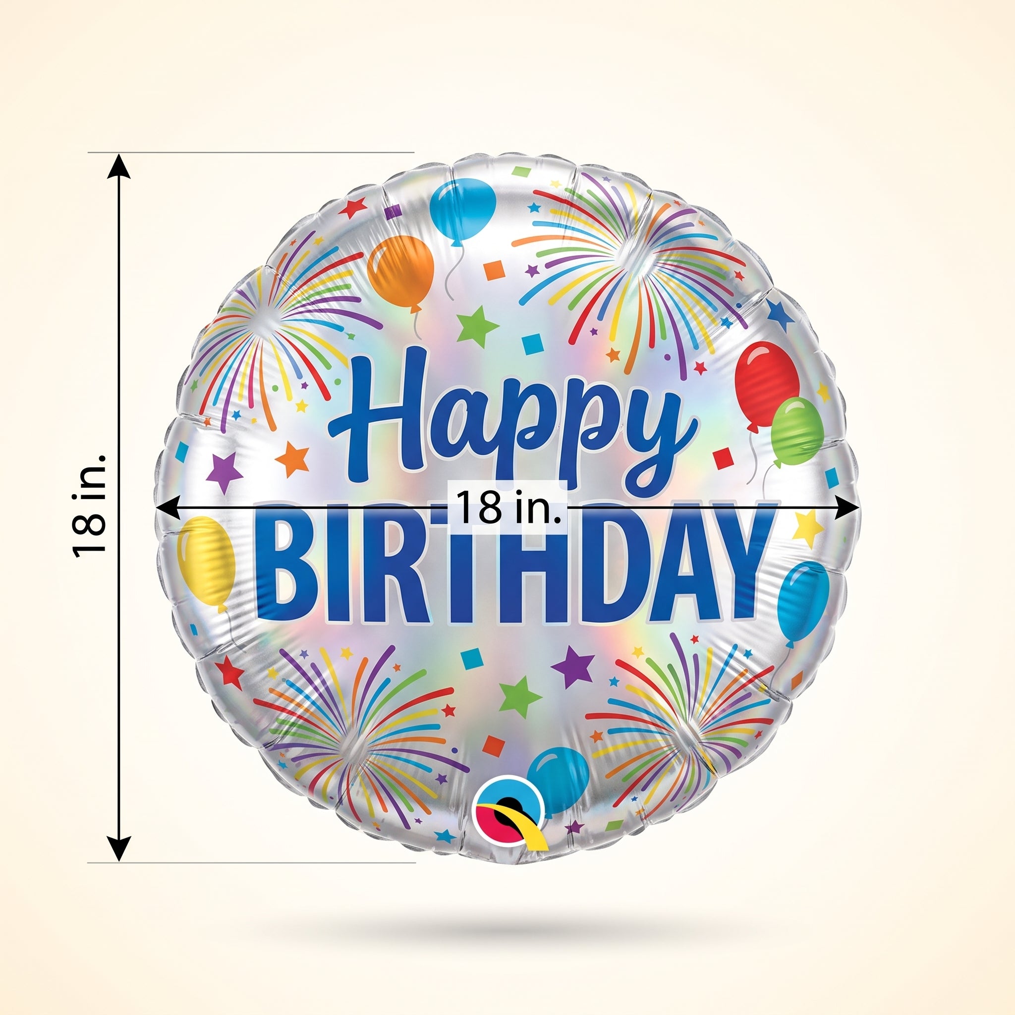 Vibrant 18" Happy Birthday Foil Balloon