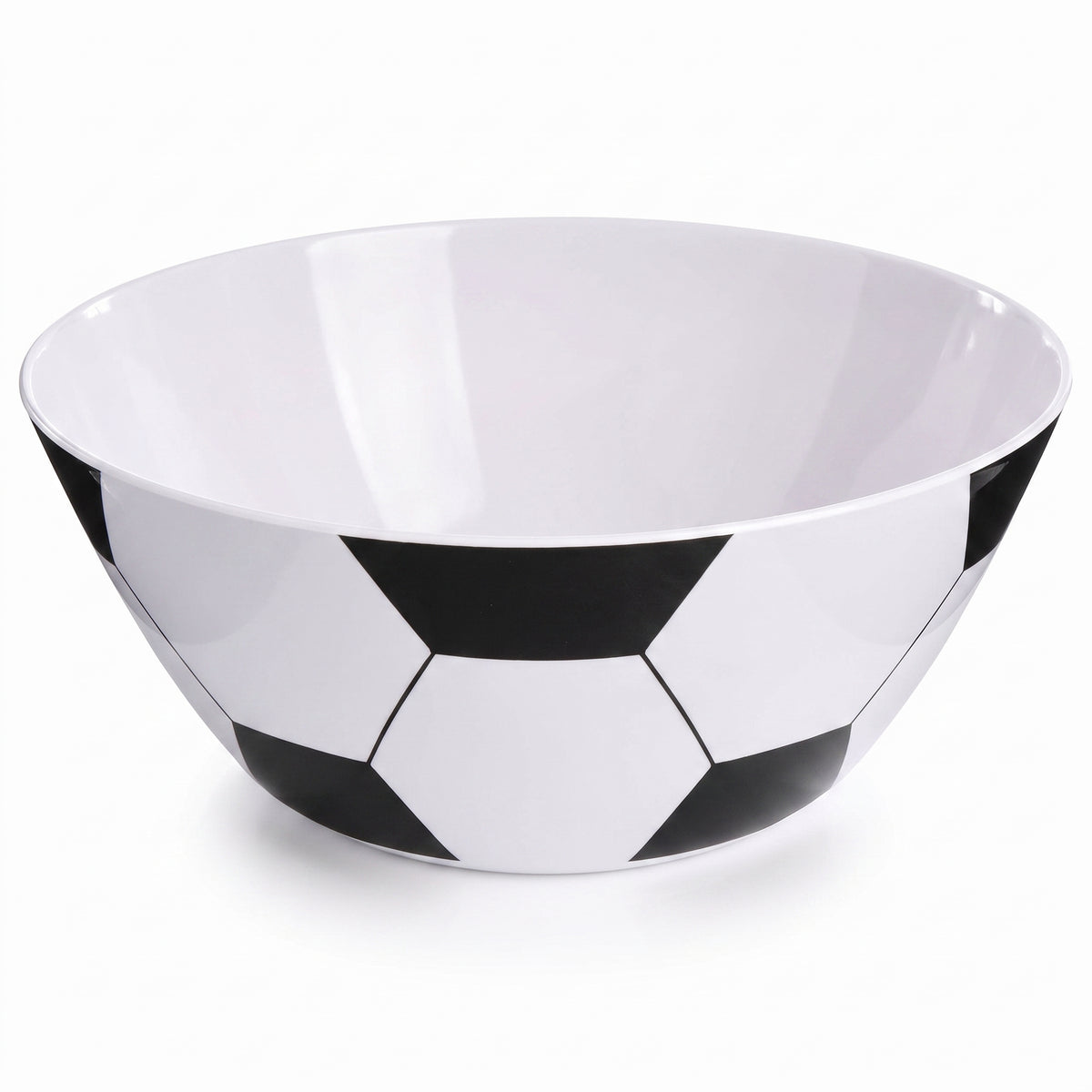 Soccer Ball Design Melamine Serving Bowl - 13" Reusable Sports Party Serveware