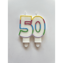 50 Yrs 3D Number Candles Balloon