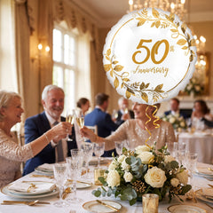 Elegant 50th Anniversary Foil Balloon