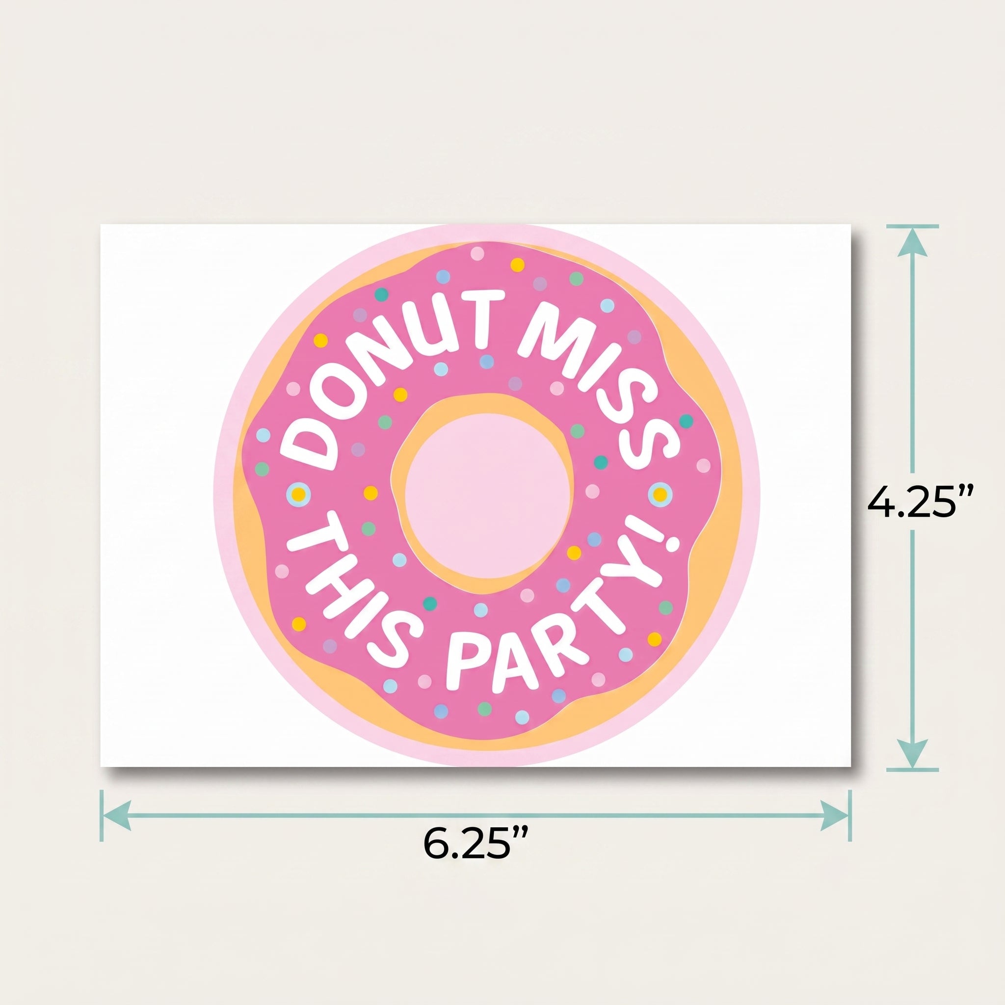 Donut-Themed Birthday Party Invitations - 8 Pack