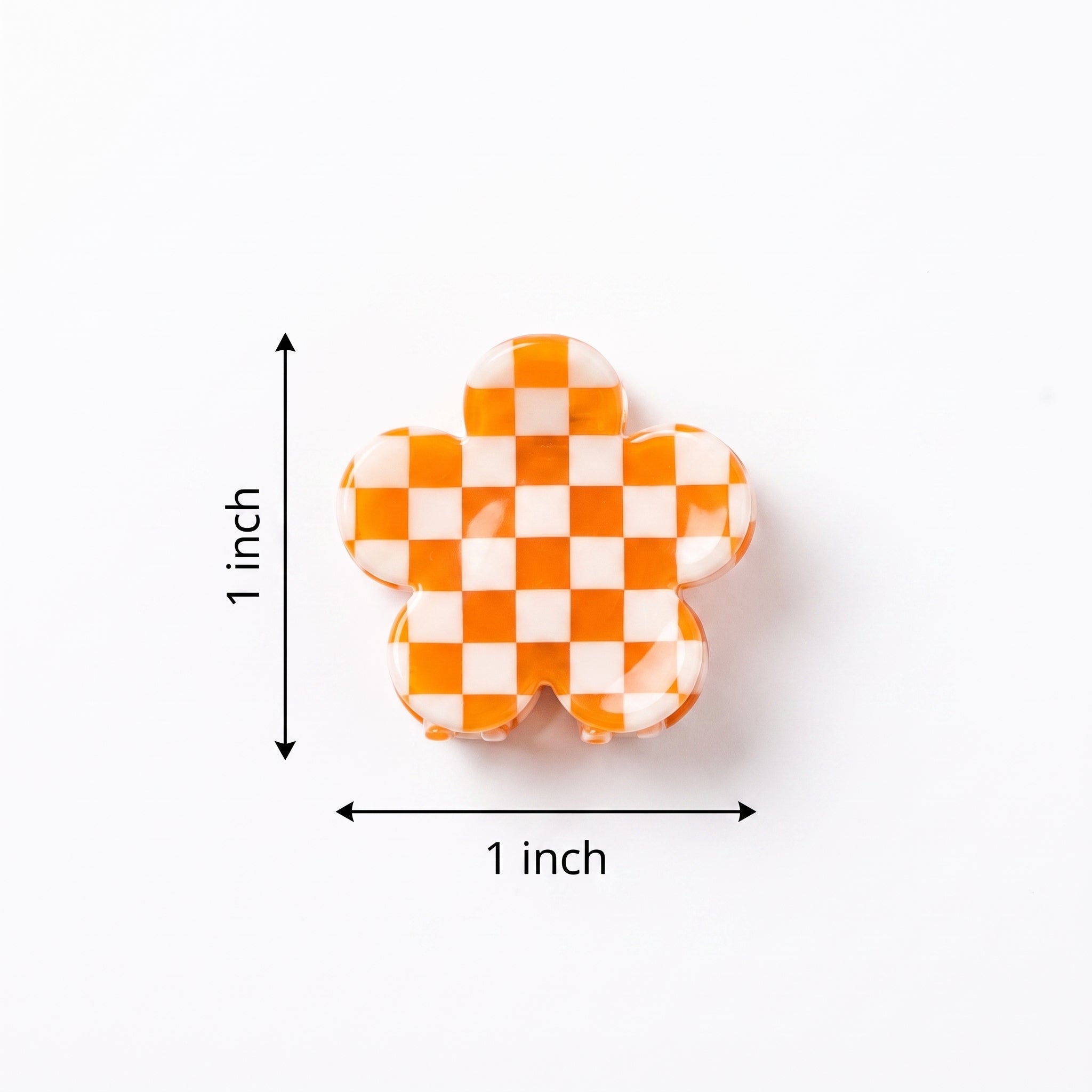 Checkerboard Flower Hair Clips - 24 Pack