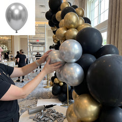 Premium 5" Silver Latex Balloons - 50 Count
