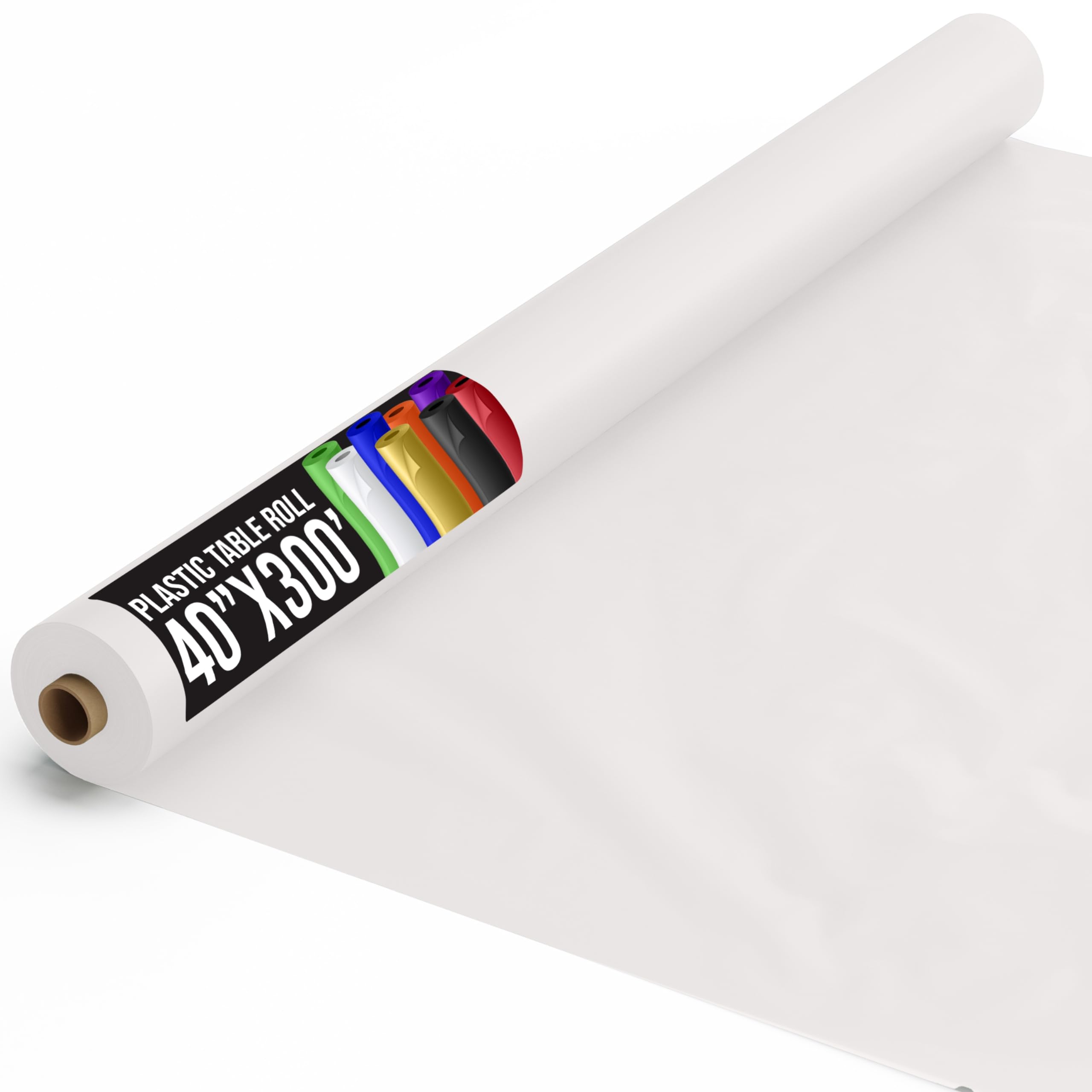 40 In. x 300 Ft. Premium White Table Roll